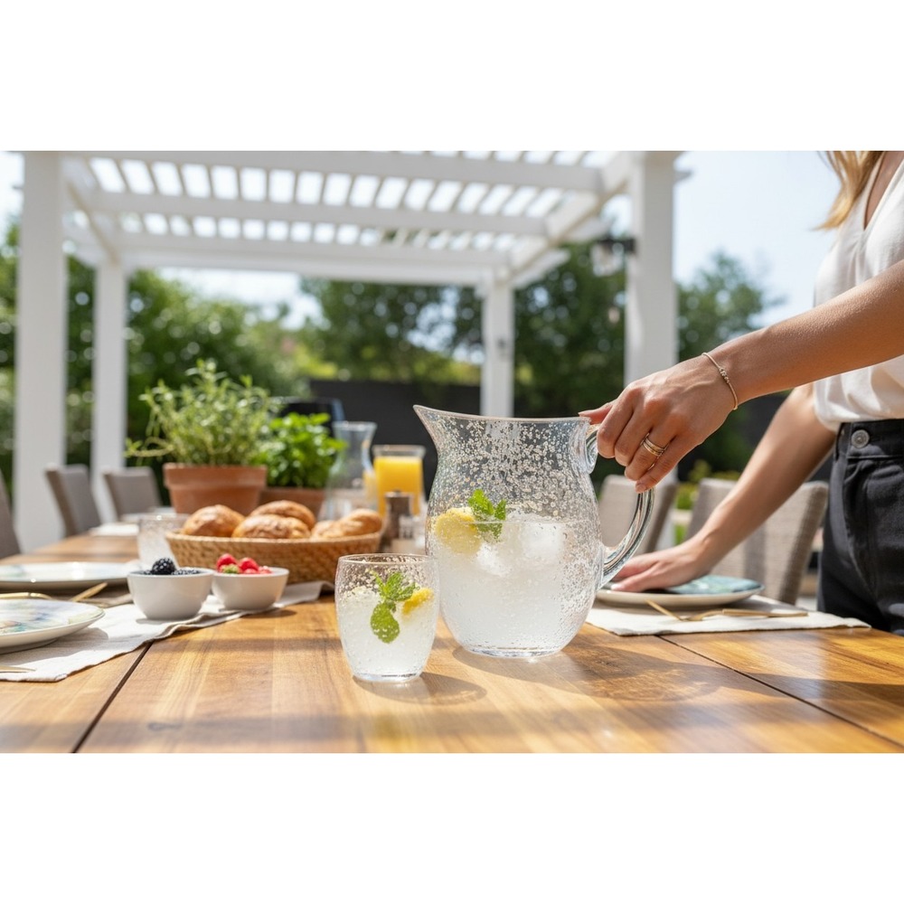 Pitcher‎ Unisex OS Clear NWOT Bubble Textured Acrylic BPA Free 2017